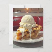 Apple Pie and Vanilla Ice Cream at Diner