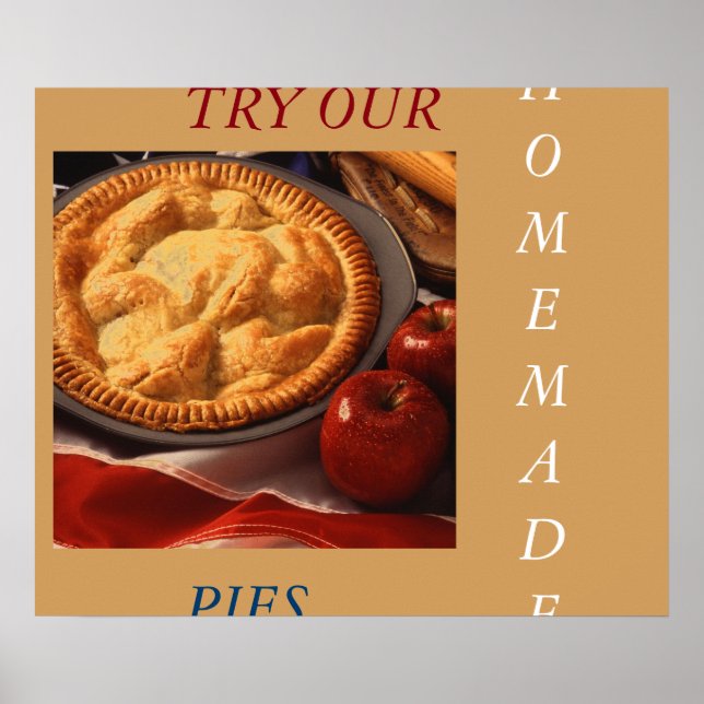 APPLE PIE ART POSTER MENU (Front)