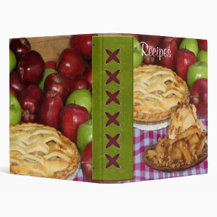 Apple Pie Cookbook Recipe Organizer Binder