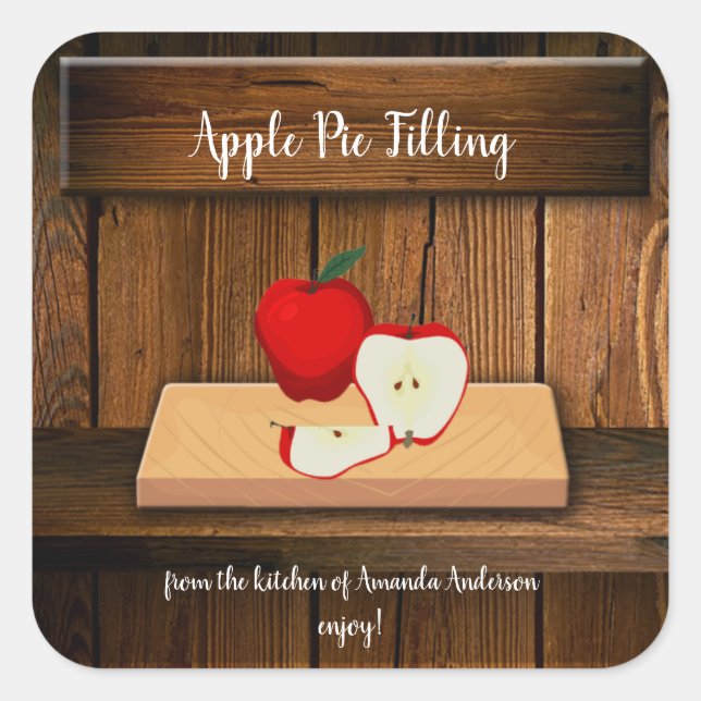 Apple Pie Filling Sq Canning Label (Front)