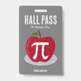 Apple Pie Hall Pass Badge