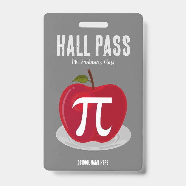 Apple Pie Hall Pass Badge (Front)