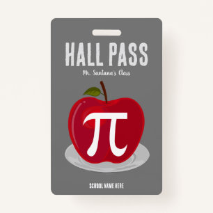 Apple Pie Hall Pass Badge