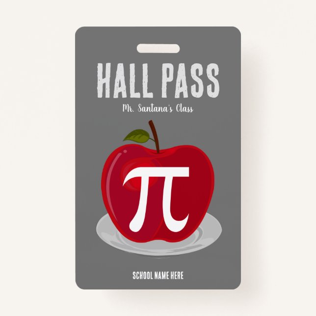 Apple Pie Hall Pass Badge (Front)
