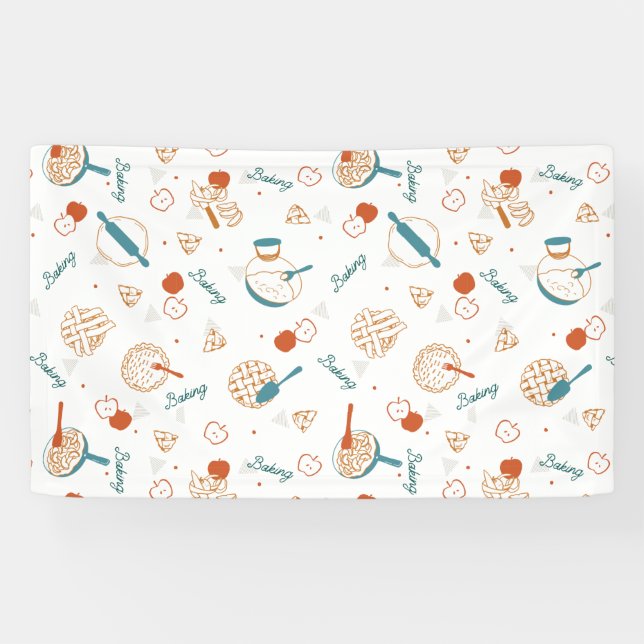 Apple Pie Lover Pattern Banner (Horizontal)