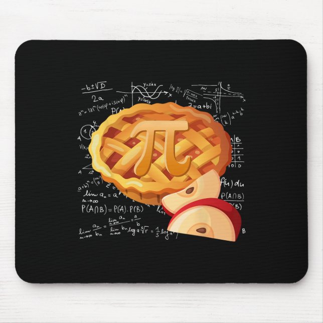 Apple Pie Math Shirt Pi Day Funny Halloween Thanks Mouse Pad (Front)