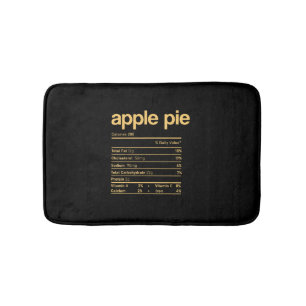 Apple Pie Nutrition Facts Funny Thanksgiving Chris Bath Mat