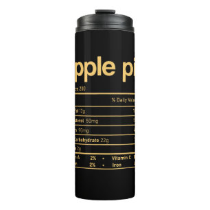 Apple Pie Nutrition Facts Funny Thanksgiving Chris Thermal Tumbler