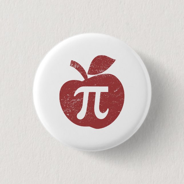 Apple Pie Pi Day 1 Inch Round Button (Front)