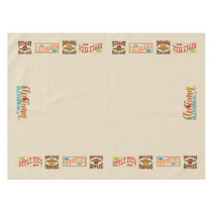 Apple Pie, Pumpkin Pie Fall Tablecover Tablecloth