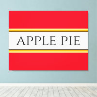 APPLE PIE Sweet Bright Red White Yellow Stripes