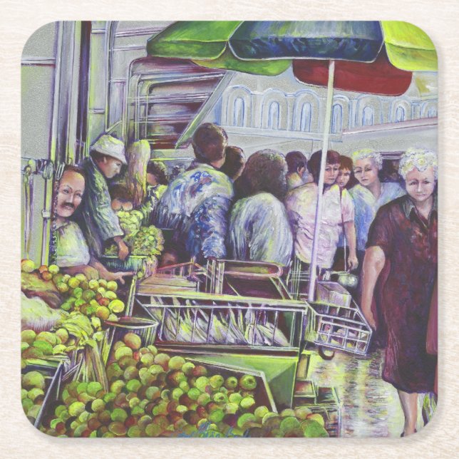 Apple Pies requires Apples, Misloc Square Paper Coaster (Front)