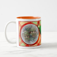 Apple Plaid Customizable Photo Mug