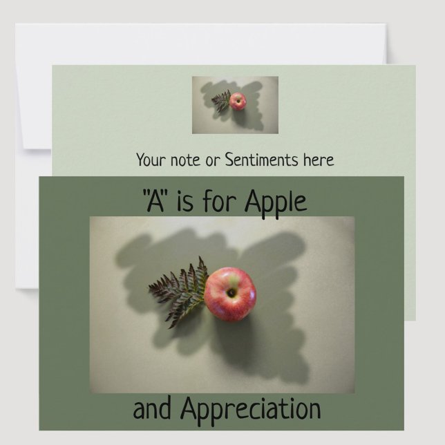 Apple pour Appréciation Merci carte à plat (Créateur téléchargé)
