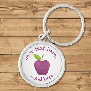 Apple Purple Keychain