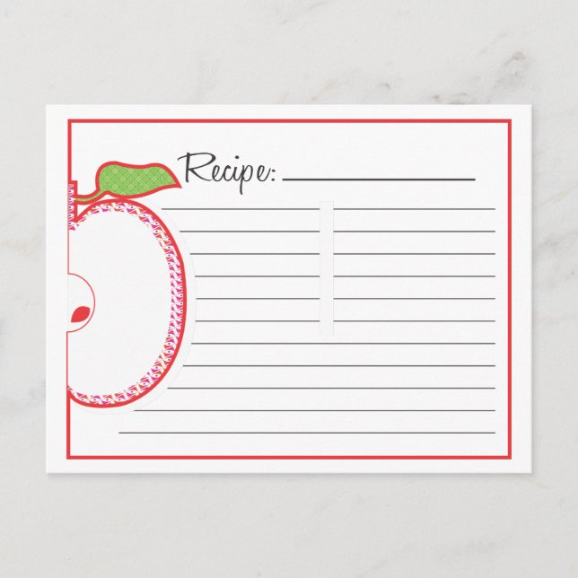 Apple Recipe Card (Front)