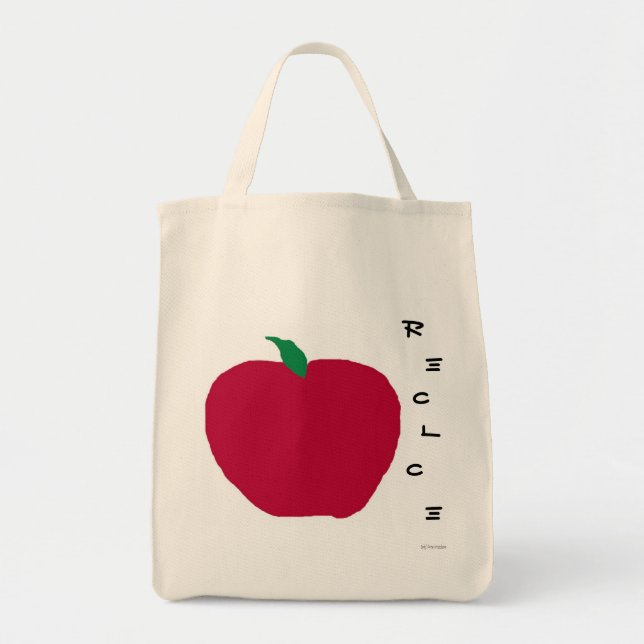 Apple Recycle Grocery Bag (Front)