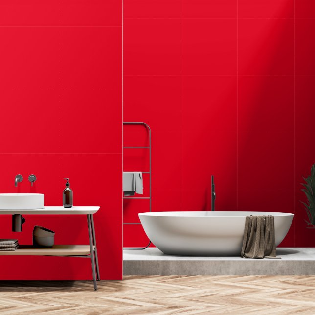Apple Red Accent  Wallpaper (Bathroom)