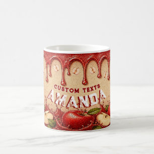 Apple Red Beige Vintage Favour Retro Garden Part Coffee Mug
