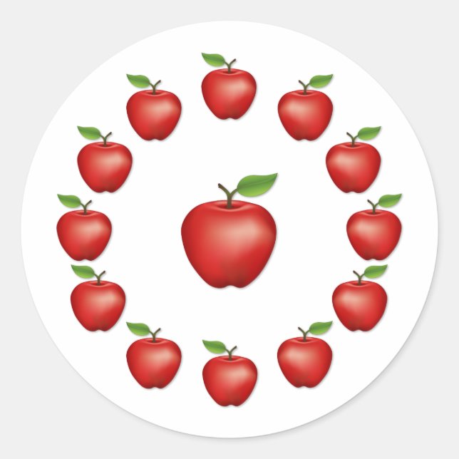 Apple, Red Delicious Sticker (Front)