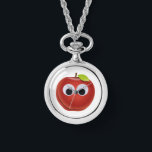 Apple, red fruit with googly eyes - Personalized Watch<br><div class="desc">The design you describe seems charming and playful. A red cartoon apple with large googly eyes gives the object a lively and animated personality. The red colour of the apple could indicate its freshness and liveliness, while the smile and big wiggling eyes add a friendly and fun touch to the...</div>