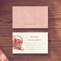 Apple Red Gingham Baby Shower Books For Baby
