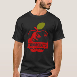 Apple Rex Dinosaur Back To School Team Kindergarte T-Shirt