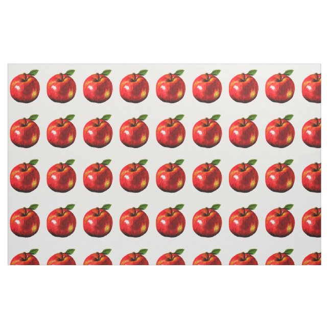 Apple rouge impriment le tissu (Fat Quarter)