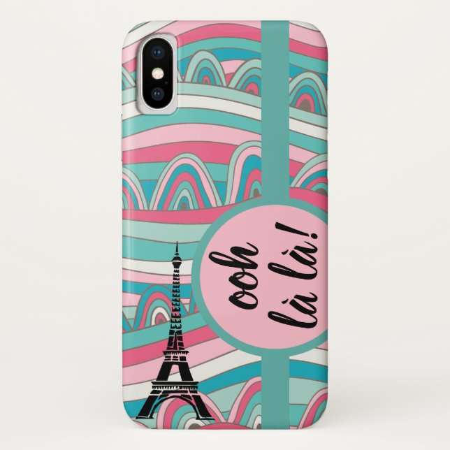 Apple/ Samsung Eiffel Tower Ooh la la! Monogram Case-Mate iPhone Case (Back)