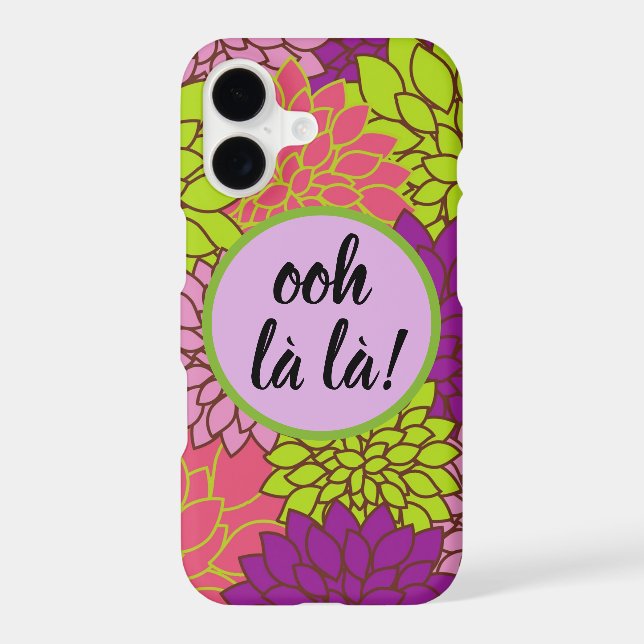 Apple/ Samsung Ooh la la! Monogram Bold Floral (Back)