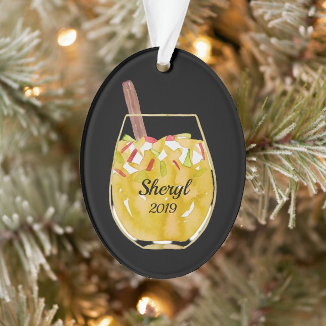 Apple Sangria Personalized Ornament (Tree)