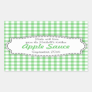 Apple Sauce preserve green food label sticker