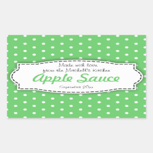 Apple Sauce preserve green food label sticker