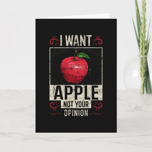 Apple Saying Funny Card (Front)