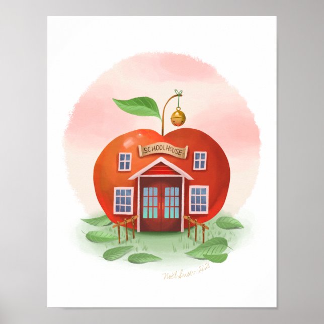 Apple Schoolhouse Art Print (Front)