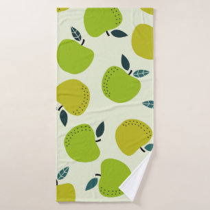 Apple seamless pattern. Fruit theme illustration.a Bath Towel
