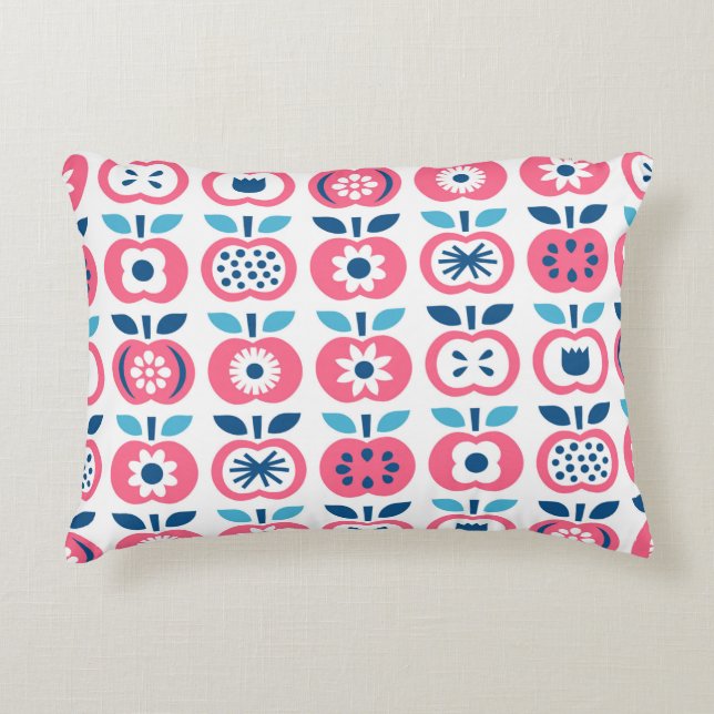 Apple seamless pattern. Set of colourful retro app Accent Pillow (Front)
