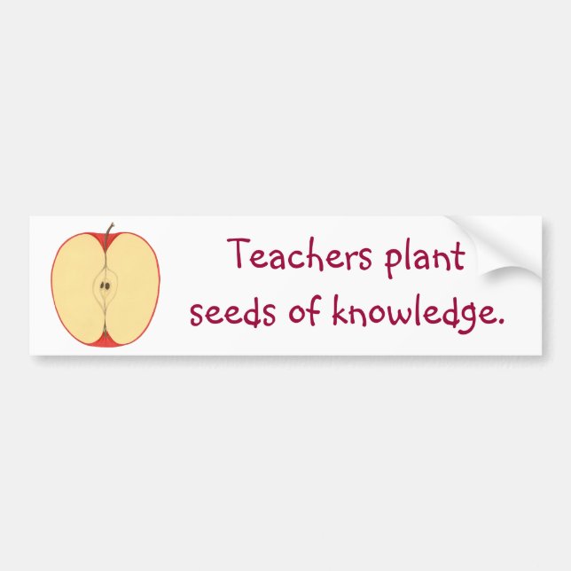 Apple Seeds of Knowledge Bumper Stickers (Front)