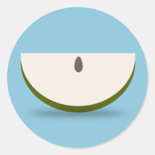 Apple slice classic round sticker