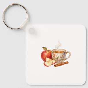 Apple Slices and Tea Cup Keychain