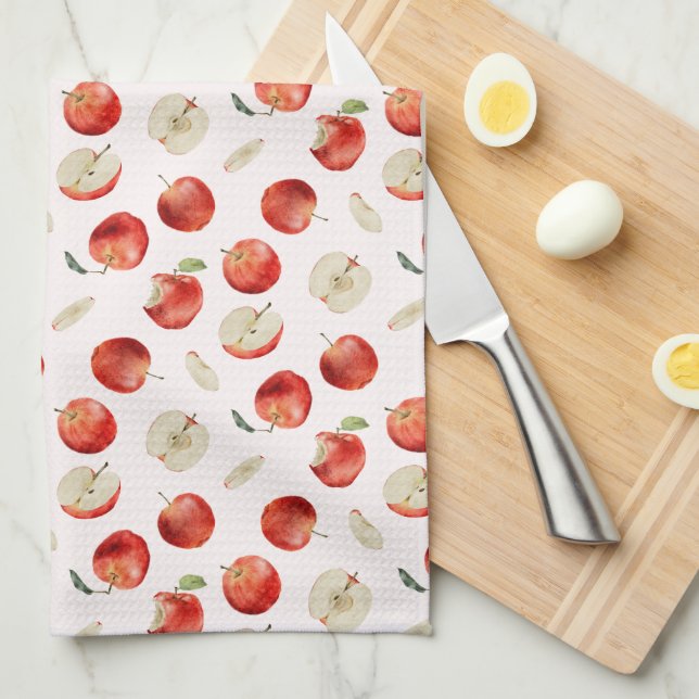 Apple Slices Pattern Kitchen Towel (Quarter Fold)