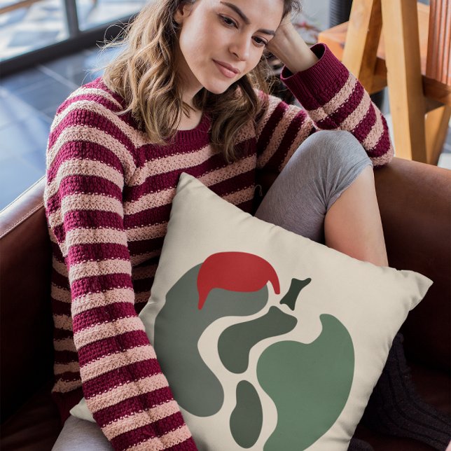 Apple Spitting Throw Pillow (Creator Uploaded)
