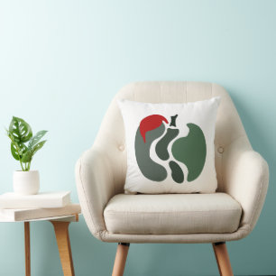 "Apple Splitting" Throw Pillow