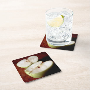Apple Square Paper Coaster
