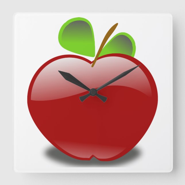Apple Square Wall Clock (Front)