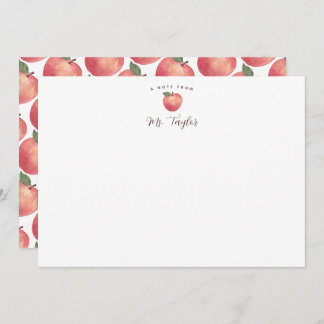 Apple Stationary Teacher Name Card
