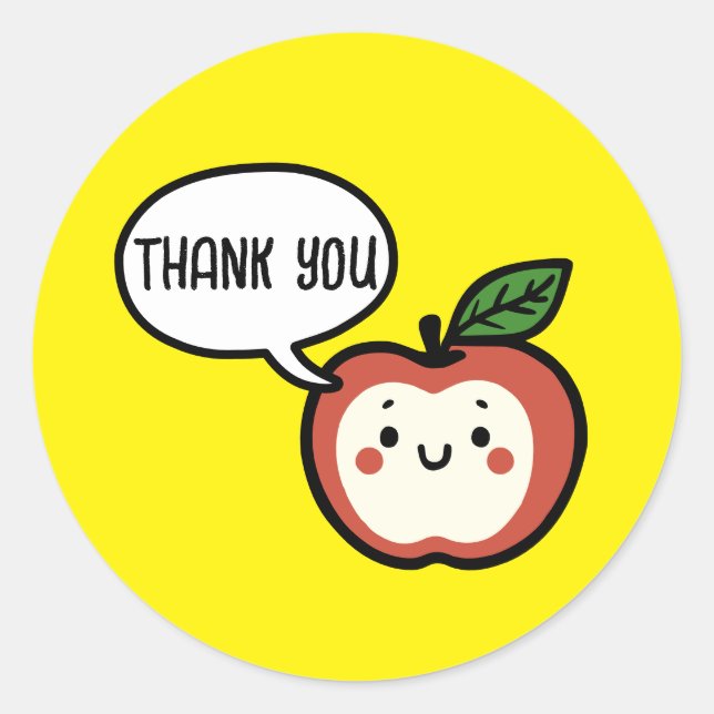 Apple Talk Classic Round Sticker (Front)