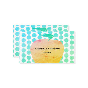 apple teacher business card
