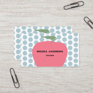 apple teacher business card