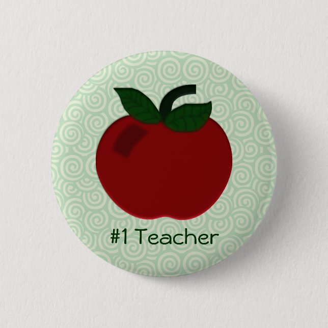 Apple Teacher Collection 2 Inch Round Button (Front)